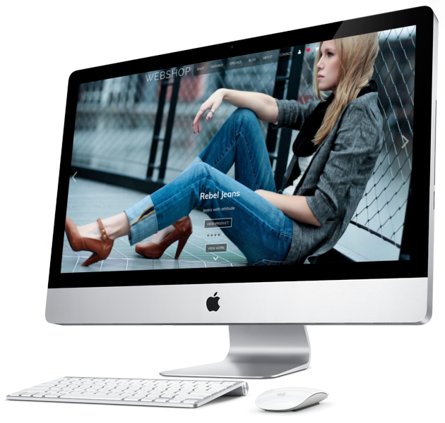 iMac showing website