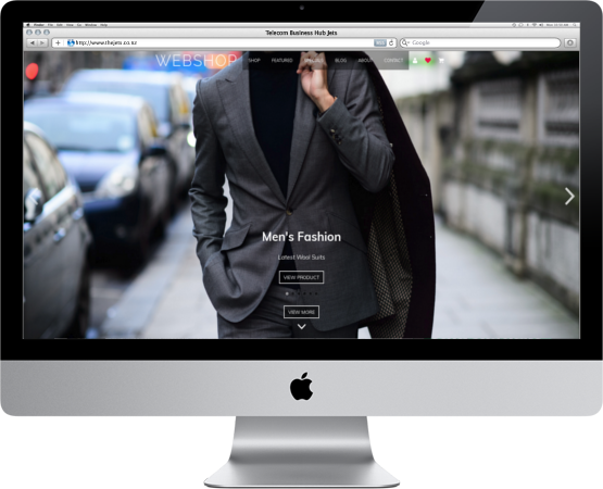 iMac showing website